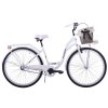 Dámské retro jízdní kolo KOZBIKE CITY 26" 3 převody bílé + košík