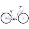 Dámské retro jízdní kolo KOZBIKE CITY 26" 3 převody bílé + košík