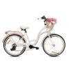 Dětské Kolo 24" Goetze Mood 6 Převodový bílo-růžový+košík