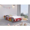 Postel auto CORVETTE červená 160x80+matrace+rošt