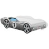 Postel auto CORVETTE šedá bez plamenů 140x70+matrace+rošt