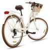 Retro Kolo 28" GOETZE MOOD 7 převodový Bílá hnědá kola +košík grátis
