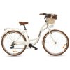 Retro Kolo 28" GOETZE MOOD 7 převodový Bílá hnědá kola +košík grátis