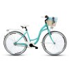 Retro Kolo GOETZE COLOURS 28" 3 Převodový Modrý +košík