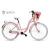 Retro jízdní kolo GOETZE COLOURS 28" 3 převody růžová + košík