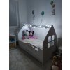 Postel Domek Levý Montessori 140x70 + matrace+rošt