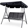 Zahradní houpačka pro 3 osoby, nastavitelná střecha, houpačka