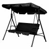 Zahradní houpačka s polštáři, 3-místná houpací lavice, nastavitelná střecha