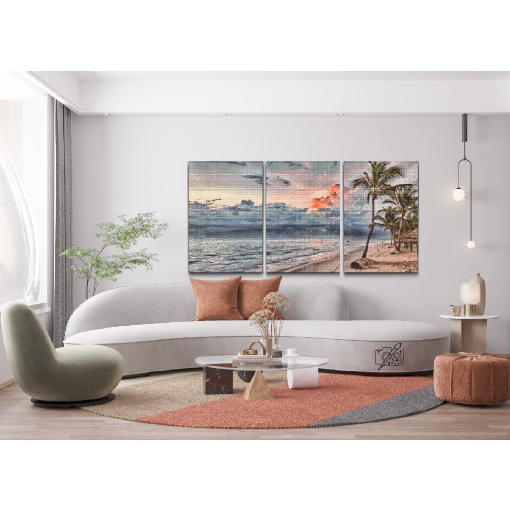 Gyémánt kirakó – Csendes strand (3 db-os készlet)