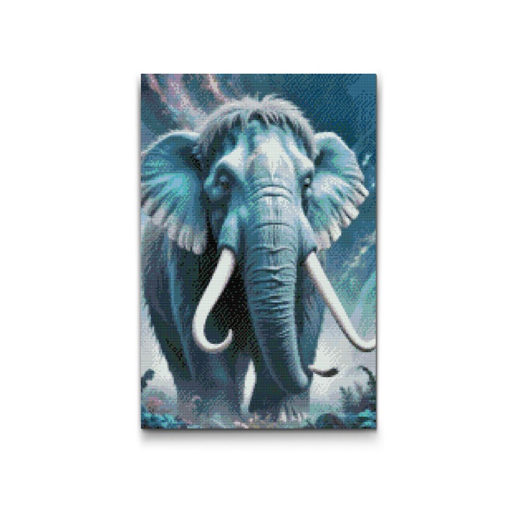 M2_Gyémántszemes_kirakó_-_Mamut_a_sötét_türkiz_árnyalataiban