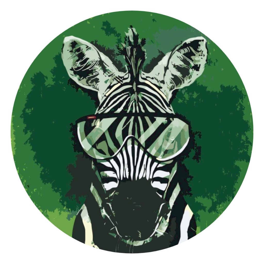 Festés számok szerint - Szemüveges zebra