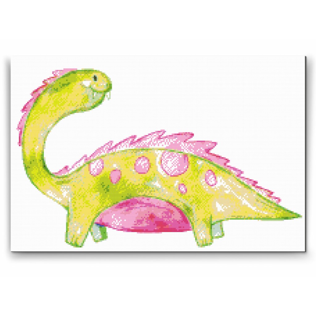 Gyémántszemes festmény – Cuki dinoszaurusz