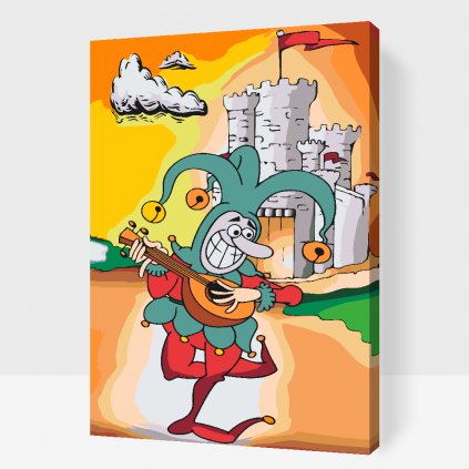 Festés számok szerint – Jester bendzsón játszik