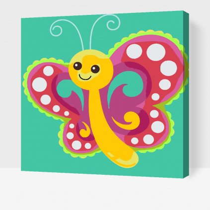 Festés számok szerint – Mosolygó pillangó