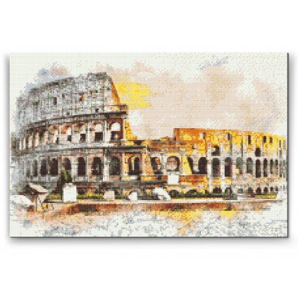 Gyémántszemes festmény – Colosseum illusztráció