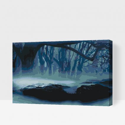 Festés számok szerint – Köd az erdőben