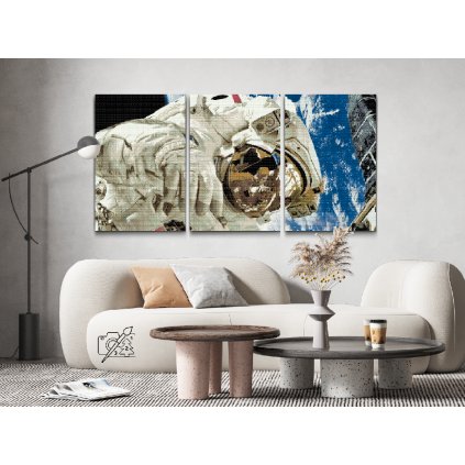 Gyémántszemes festmény – Űrhajós (3 db-os készlet)