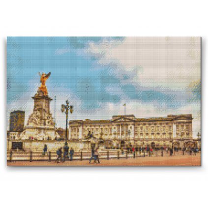 Gyémántszemes festmény – Buckingham-palota, Anglia 2