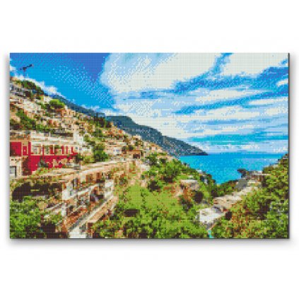 Gyémántszemes festmény – Amalfi-part, Olaszország