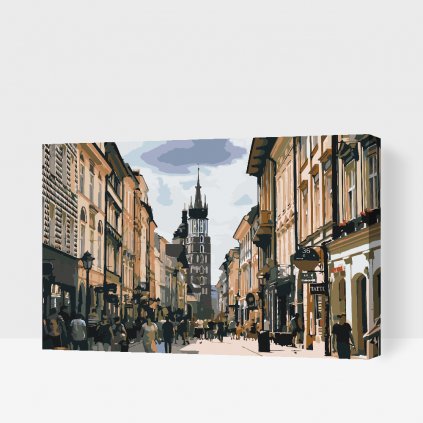Festés számok szerint – Utca Krakkóban, Lengyelország