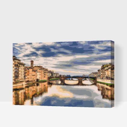 Festés számok szerint – Arno folyó, Olaszország