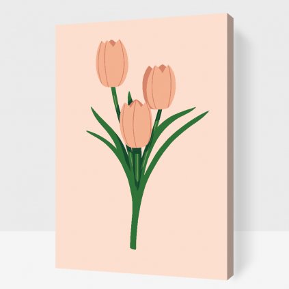Festés számok szerint - Rózsaszín tulipánok