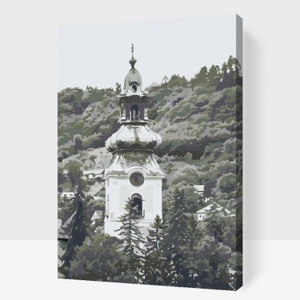 Festés számok szerint - Templom Selmecbányán, Szlovákia