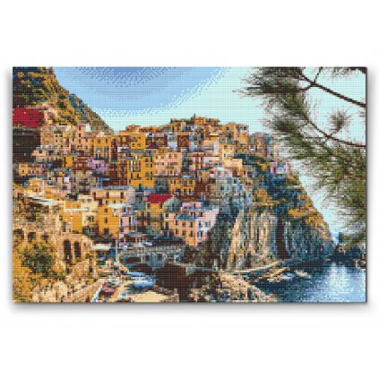 Gyémántszemes festmény - Cinque Terre