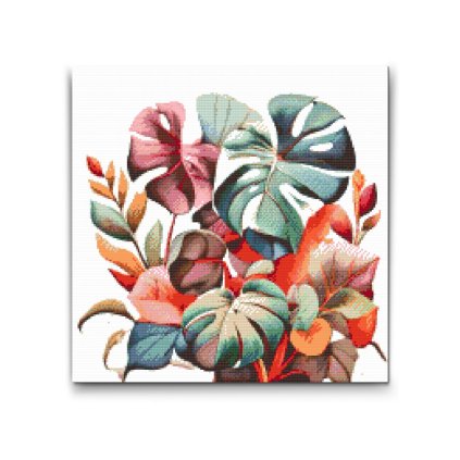 M2_Gyémántszemes_kirakó_-_Monstera_akvarell_árnyalatokban