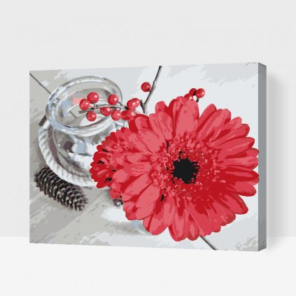 Festés számok szerint – Gerbera és gyertya