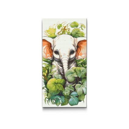 Gyemantszemes_kirako_Elefant_bebi_a_novenyek_kozott_M2