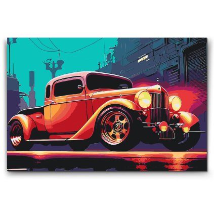 Festes_szamok_szerint_Retro_piros_auto_M2