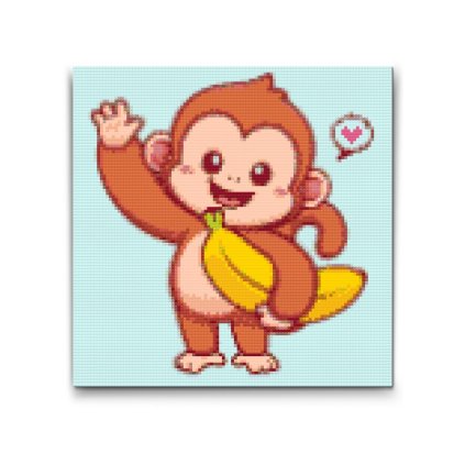 Gyemantszemes_kirako_Majom_banannal_M2