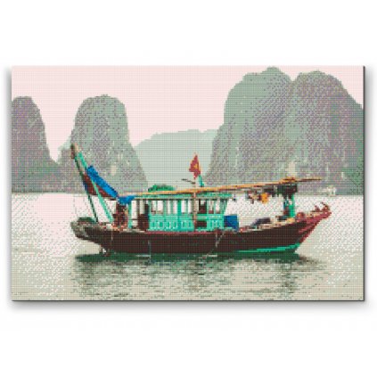 Gyémántszemes festmény – Ha Long Bay