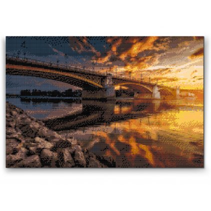 Gyémántszemes festmény – Híd a Duna felett