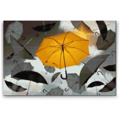 Gyémántszemes festmény – Esernyők