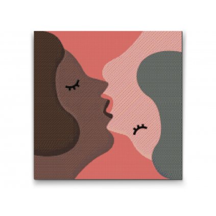 Gyémántszemes festmény – Szerelmes csók