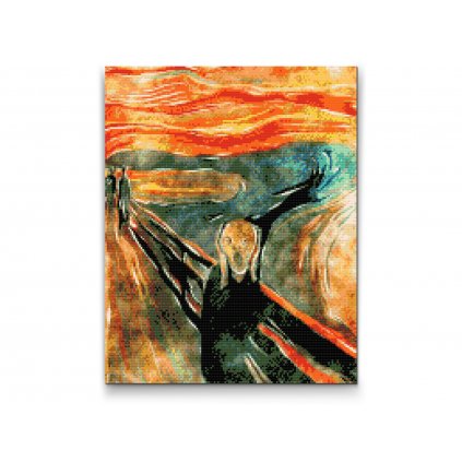 Gyémántszemes festmény – Edvard Munch: A sikoly