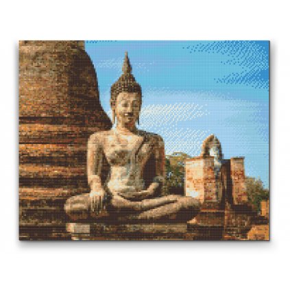 Gyémántszemes festmény – Buddha-szobor