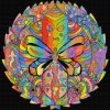 Gyémántszemes festmény – Mandala pillangóval