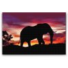 Gyémántszemes festmény – Afrikai elefánt naplementében