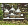 Gyémántszemes festmény – Templom Lutowiskában, Lengyelország