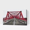Festés számok szerint – Vörös híd Wrocławban, Lengyelország