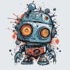 Festés számok szerint - Aranyos robot