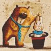 Gyémántszemes festmény - Nyúl a kalapból