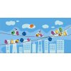 Festés számok szerint – Vezetéken csücsülő madarak