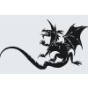 Festés számok szerint – Sárkány fekete-fehérben