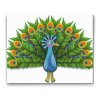 Gyémántszemes festmény – Festett páva