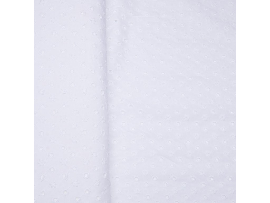 Bavlněná látka madeira metrážová bílé barvy