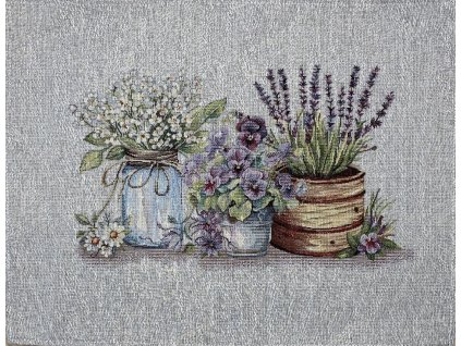 Konvaliky, fialky a levandule